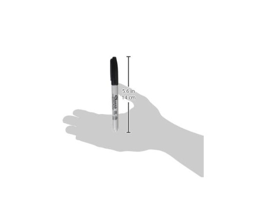 Sharpie Permanent Markers, Fine Tip, Black, 12 Count - For Classroom