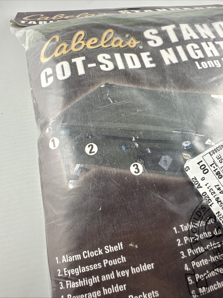 Cabela’s Outfitter Standard Cot- Side Nightstand New In Pkg