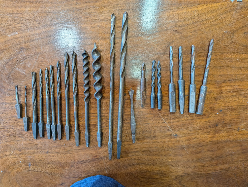 Vintage Antique Assorted Drill Bits 21 pcs Various Sizes