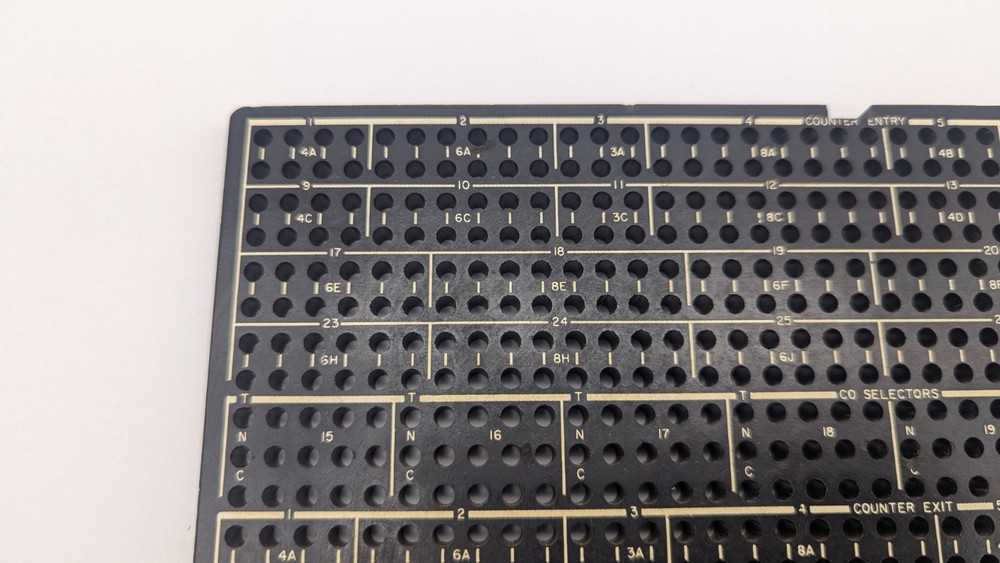 Vintage IBM 407-8-9 ACCOUNTING MACHINE Plugboard Control Panel FOR DISPLAY