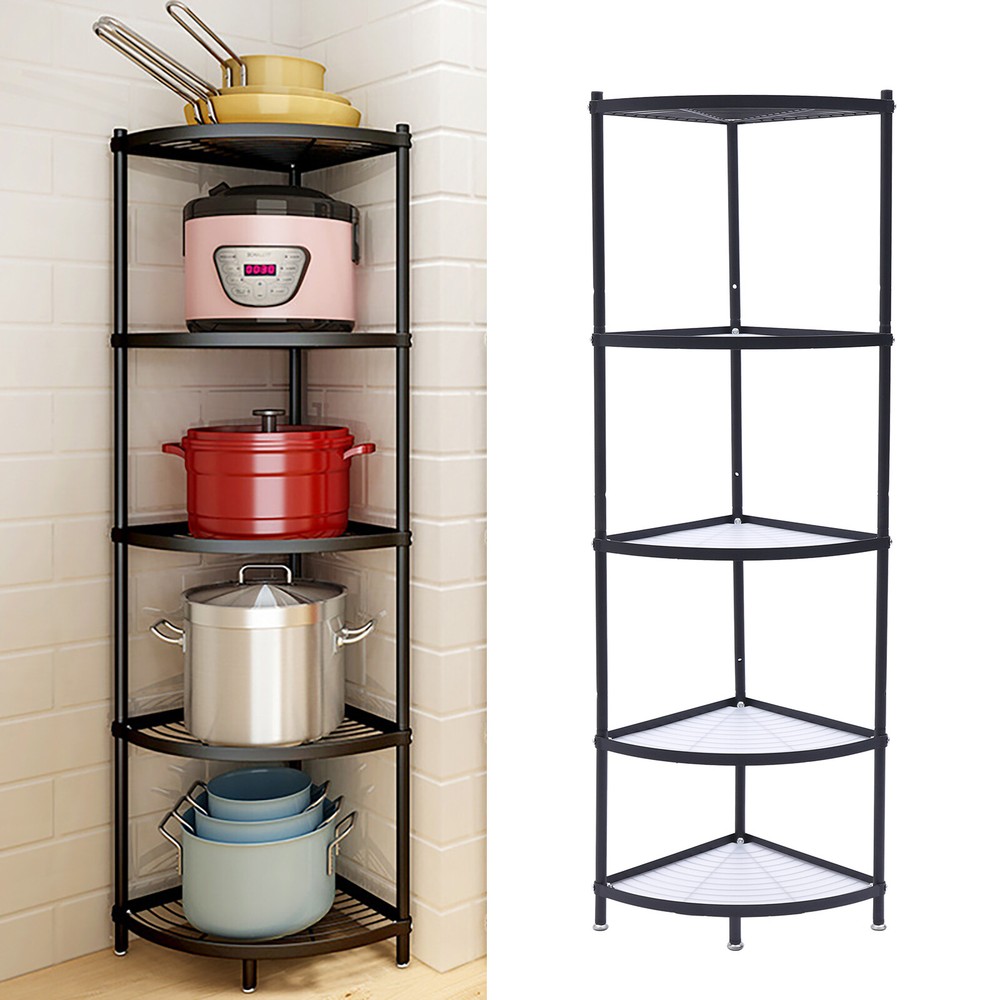 5-Tier Triangular Pot Rack - Space-Saving Kitchen Organizer for Cookware