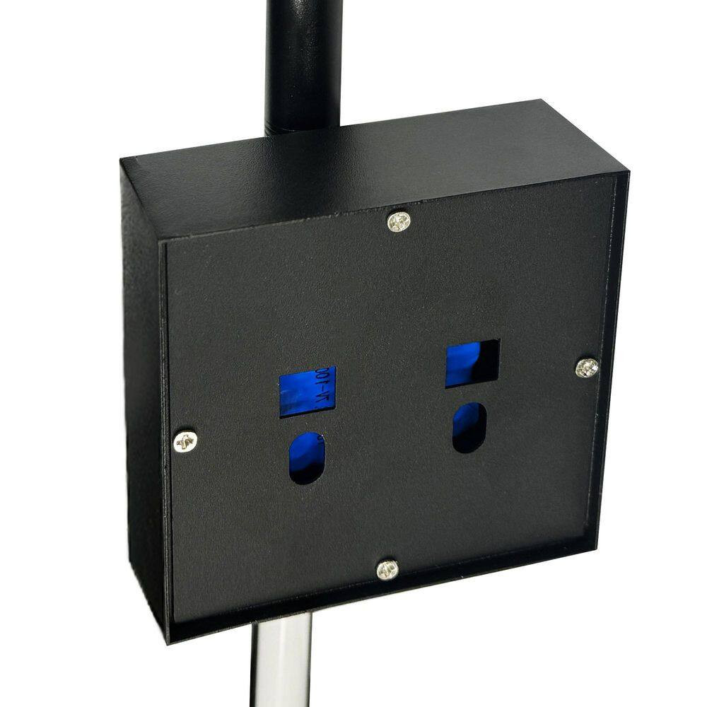 2-Pack Black Dimmable Timing Integrated LED Wireless Wall Sconces with Remote Co