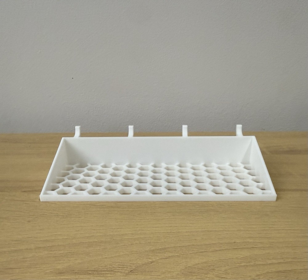 Pegboard Screwdriver Holder Rack Organizer 3D Printed Tool Storage - White