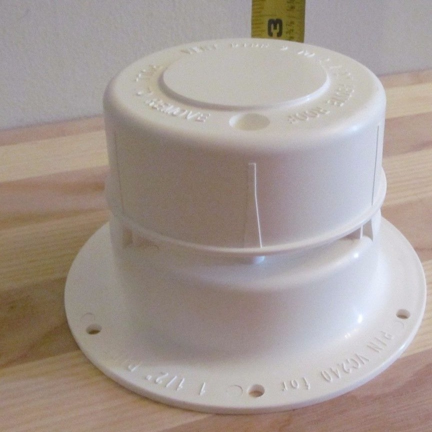 White Plastic Sewer Vent Cap For 1 1/2 " Pipe Removable Cap RV Trailer Camper
