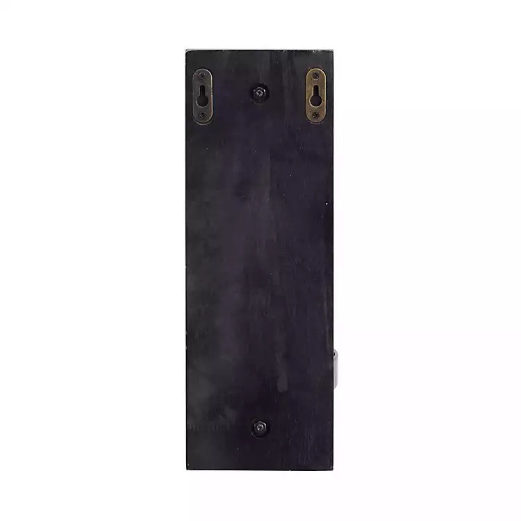 Brown Wood Sconce with Glass Holder