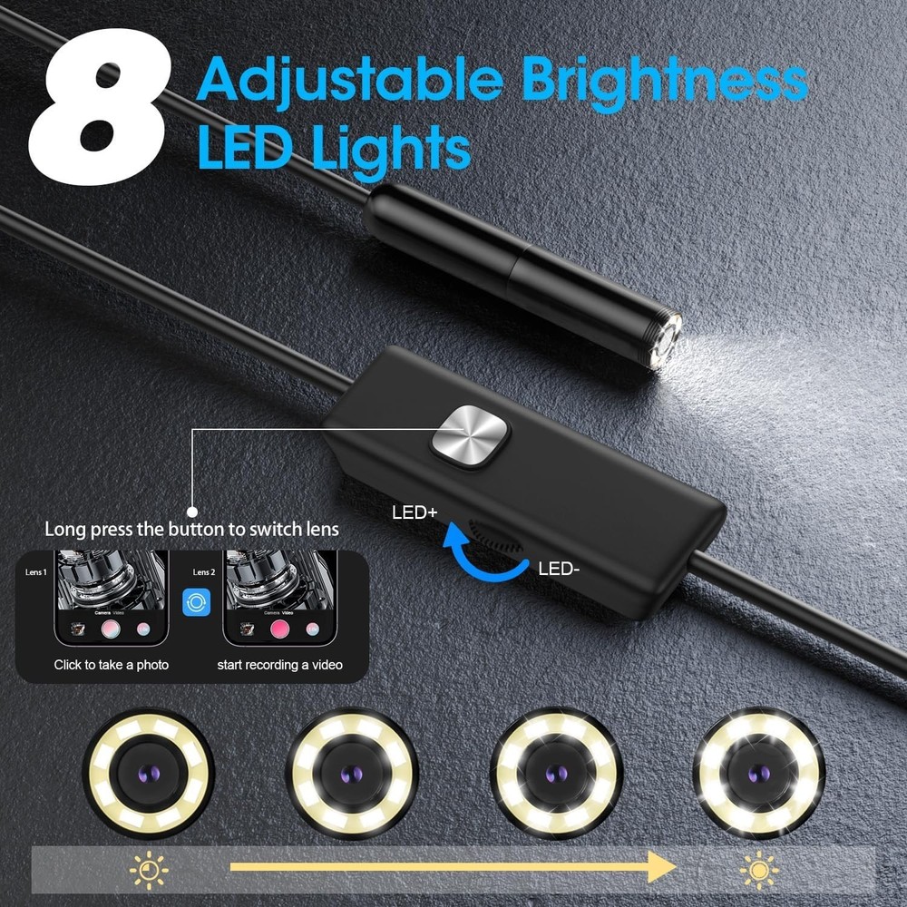 Endoscope with Light and 1920P HD