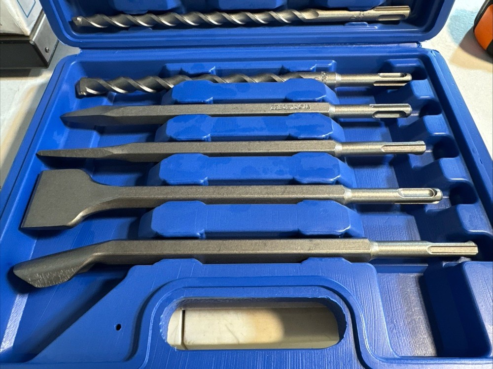 Worker Bee SDS Plus Rotary Hammer Drill Bits & Chisels Set,Concrete Masonry H...