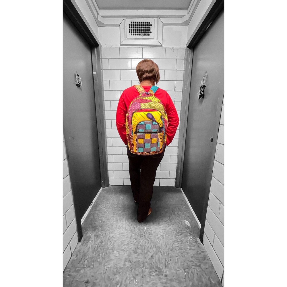 Adult Ankara Patchwork African print backpack