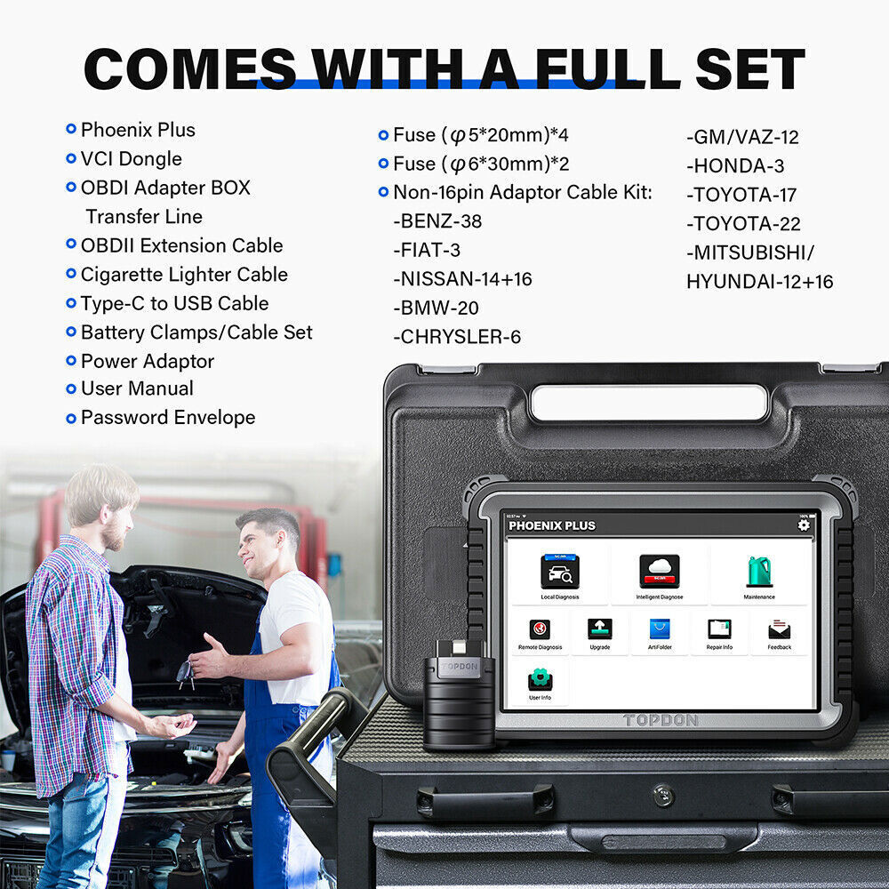 2026 TOPDON Phoenix Plus Bidirectional Car OBD Diagnostic Scanner €CU Coding