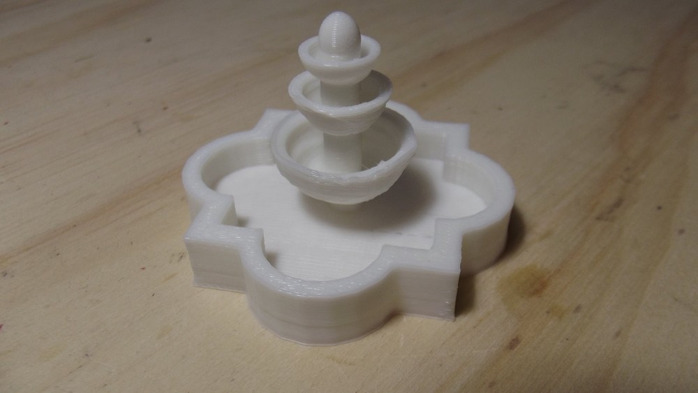 N Scale Large Fountain  3D Printed  #1