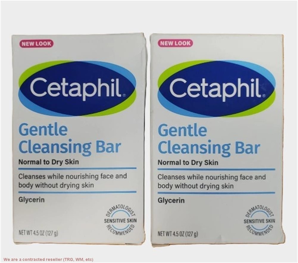 2 PACK!!!! Cetaphil Gentle Cleansing Bar 4.5