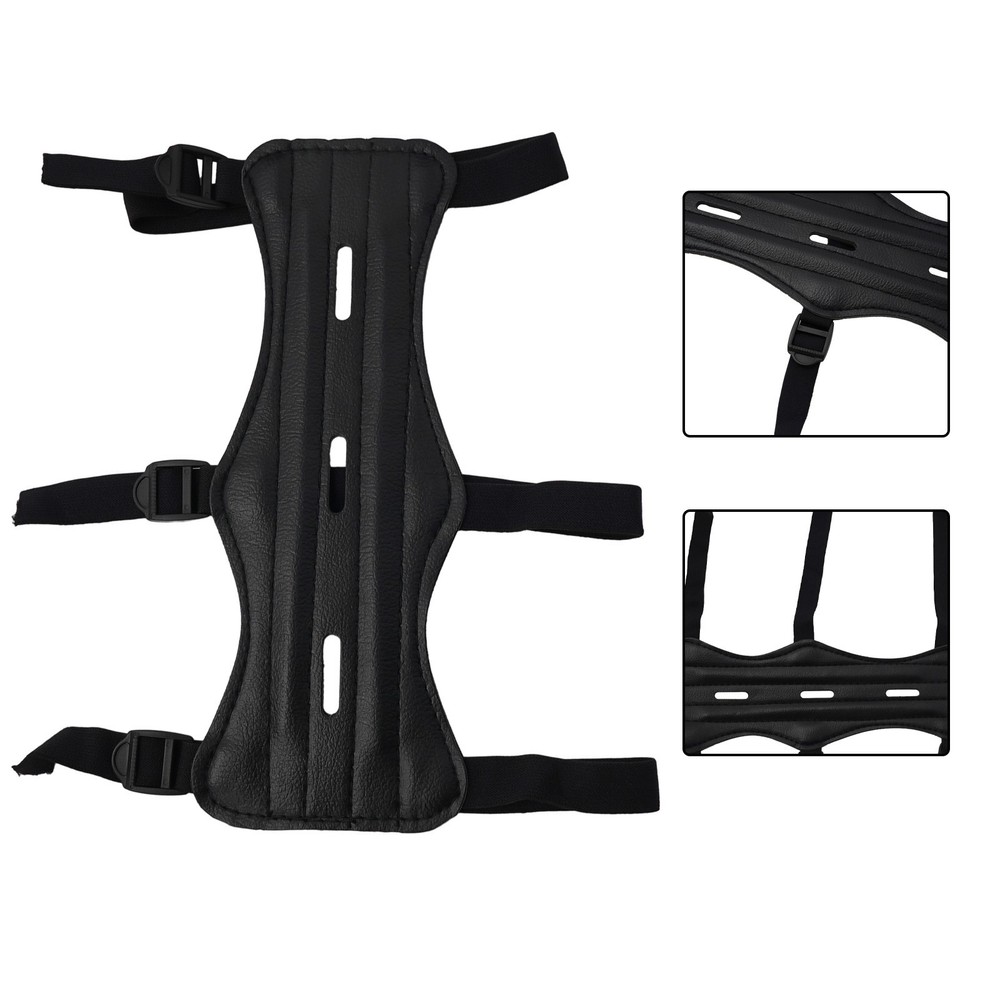 Extended Leather Guard for Bow Gear Practical Hole Design for Efficiency