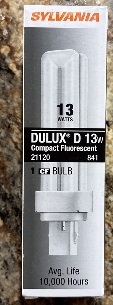 Sylvania Dulux D 13W 21120 CF13DD/841/ECO Compact Fluorescent Bulb