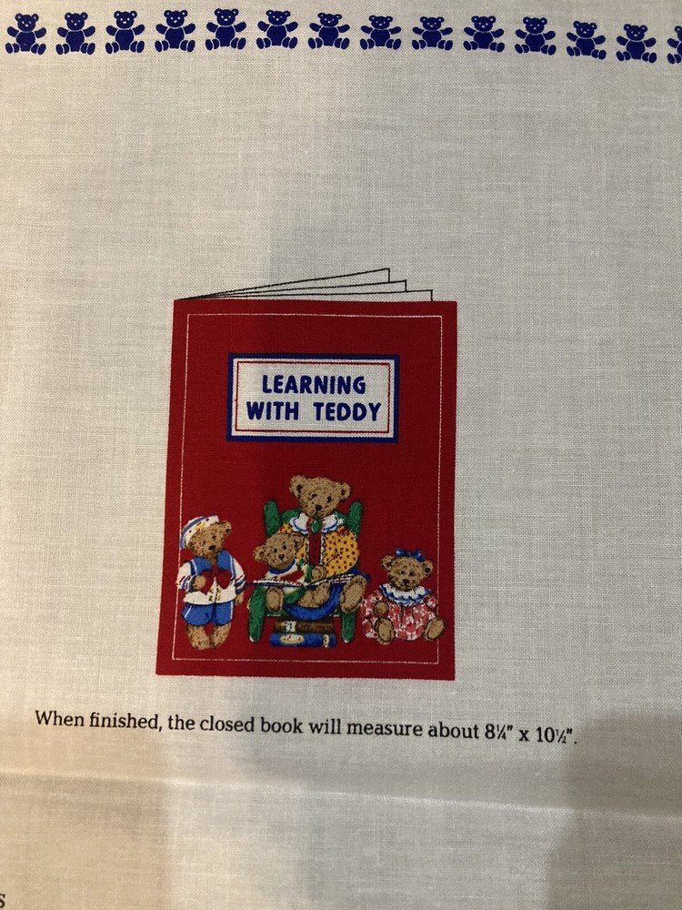 Learn With Teddy Soft Book to Sew Fabric Panels