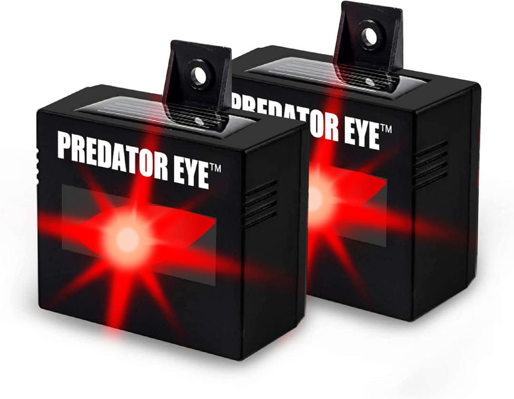 2 Pack Predator Guard Solar Power Led Deterrent Light Night Time Animal Repeller