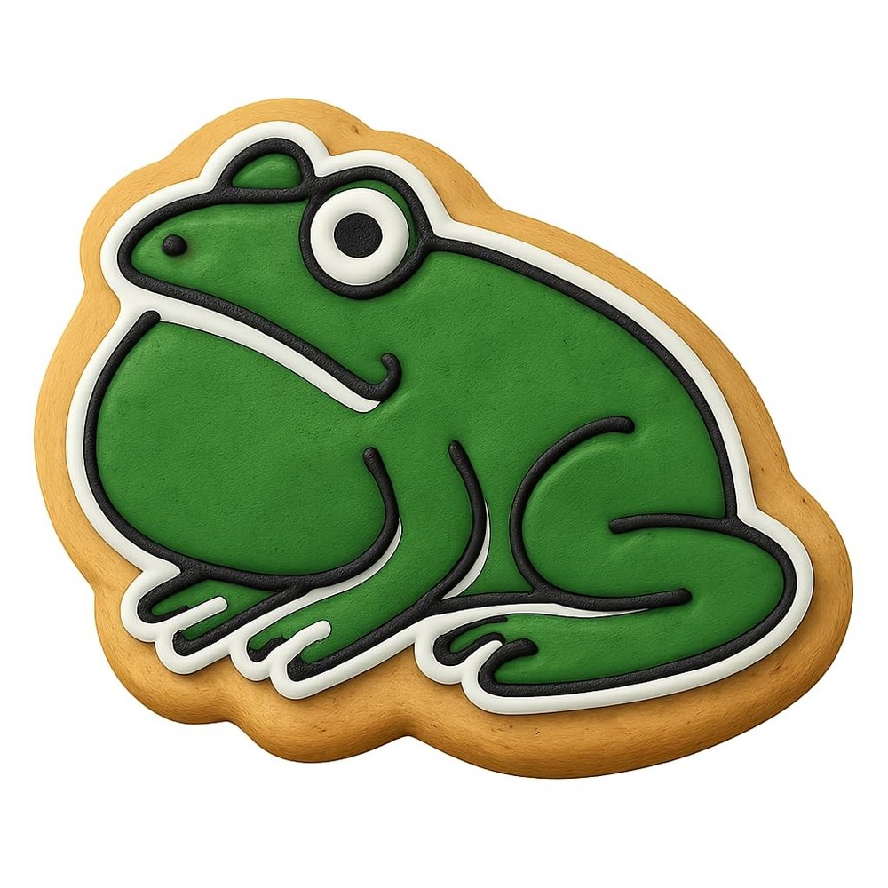 Resting Croaking Toad Cookie Cutter & Stamp - 4x3.2 Fun Kitchen Baking