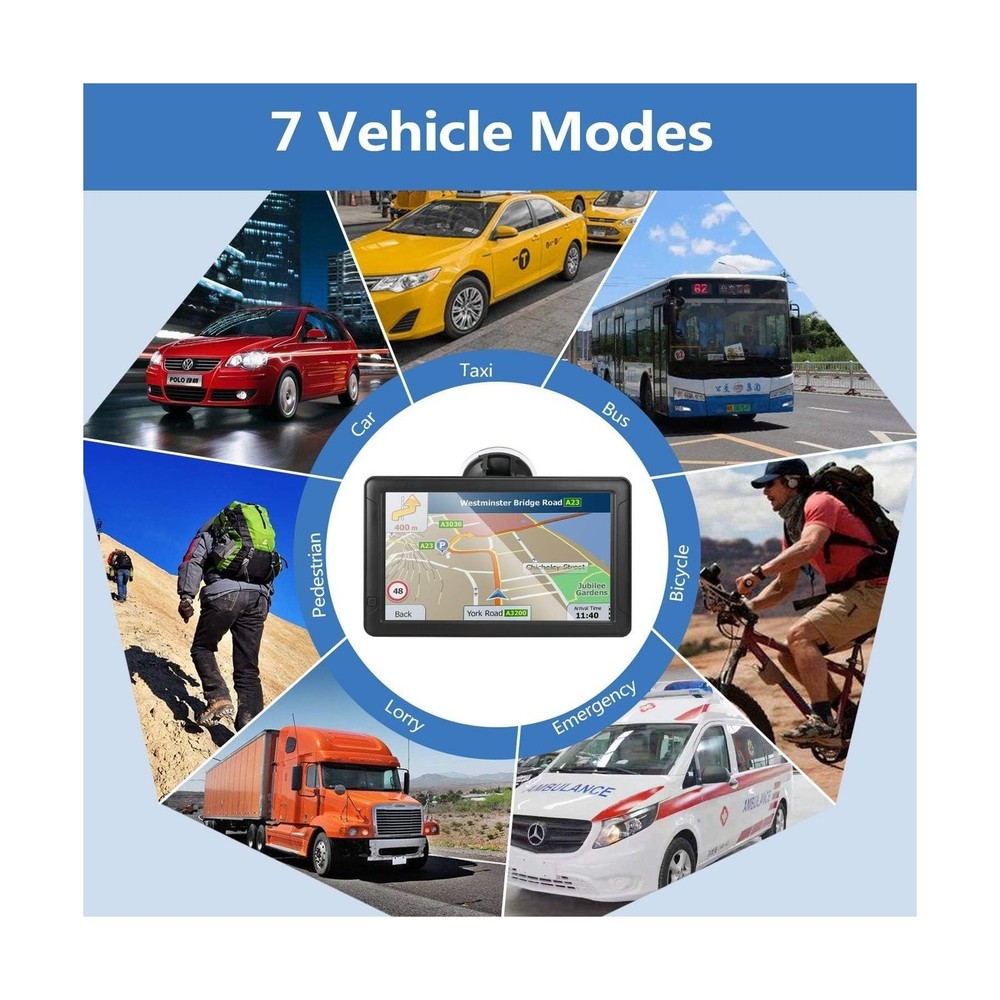 MRSXWPY Trucker GPS 9” 2026 Map Voice Navigation System