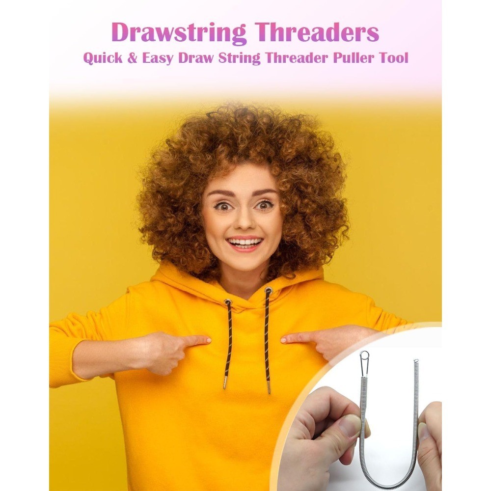 Flexible Elastic Drawstring Threader Tool Set of 4 Replacement Rope Puller for