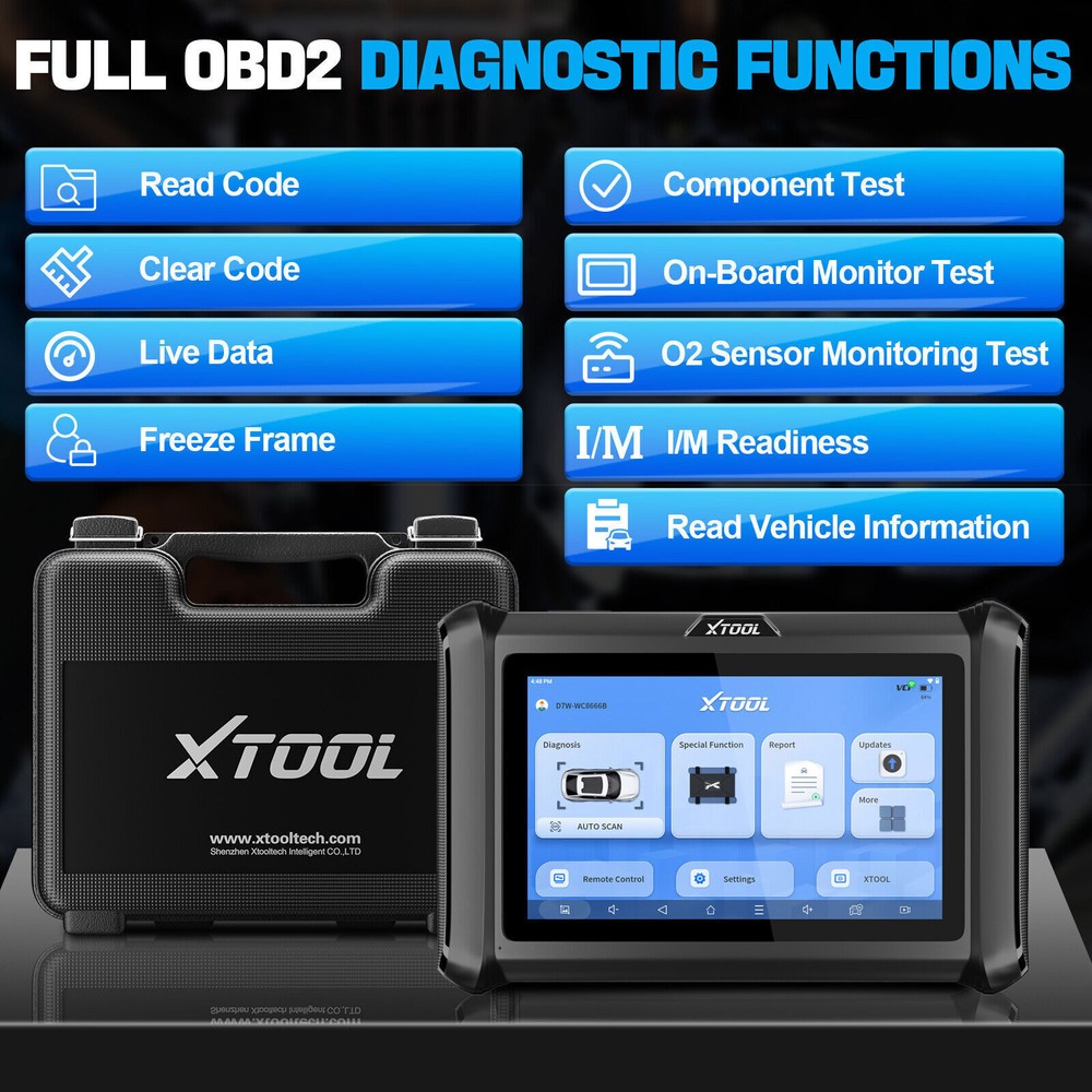 USED XTOOL D7W OBD2 Scanner E.CU Coding Bidirectional Diagnostic Tool DOIP/CANFD