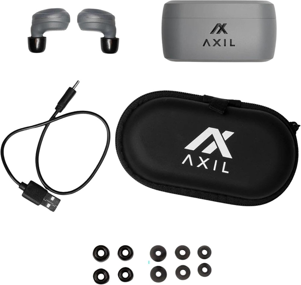 AXIL XCOR Digital Wireless Tactical Earbuds w/ Touch Controls & Charging Case