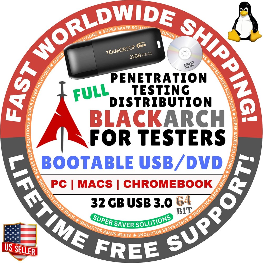 BLACKARCH LINUX OS FULL ISO SLIM XFCE NET BOOTABLE USB/ DVD, 64BIT, MAC/PC