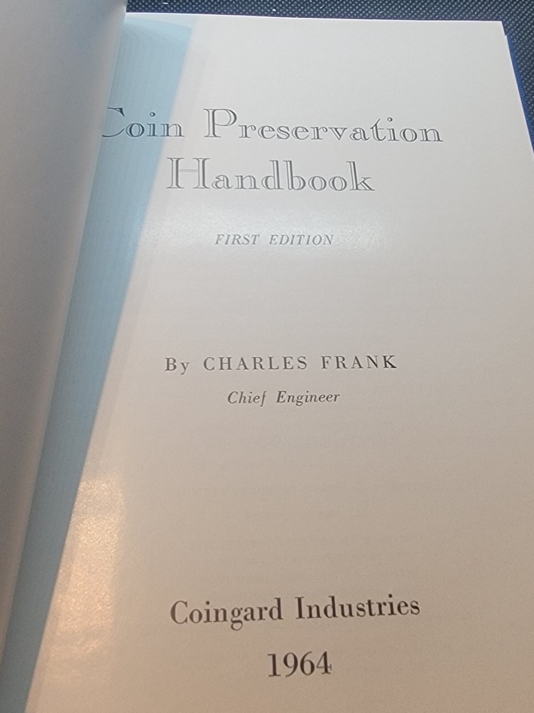 1964 COIN PRESERVATION HANDBOOK 1st EDITION FL