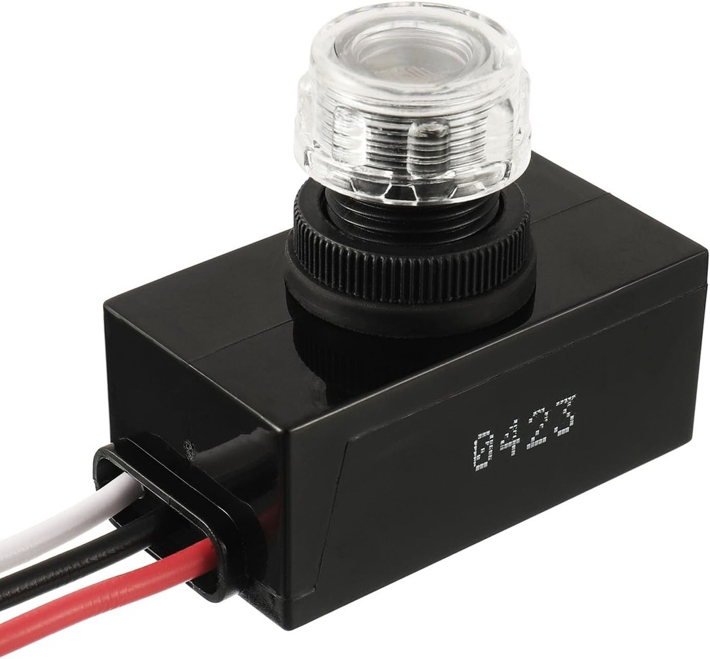Outdoor Hard-Wired Post Light Control w/ Photocell Sensor Direct Wire-in