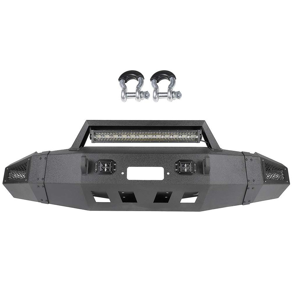 Front Bumper Ram 2500 3500 2010-2018 Winch Plate D-ring LED Lights