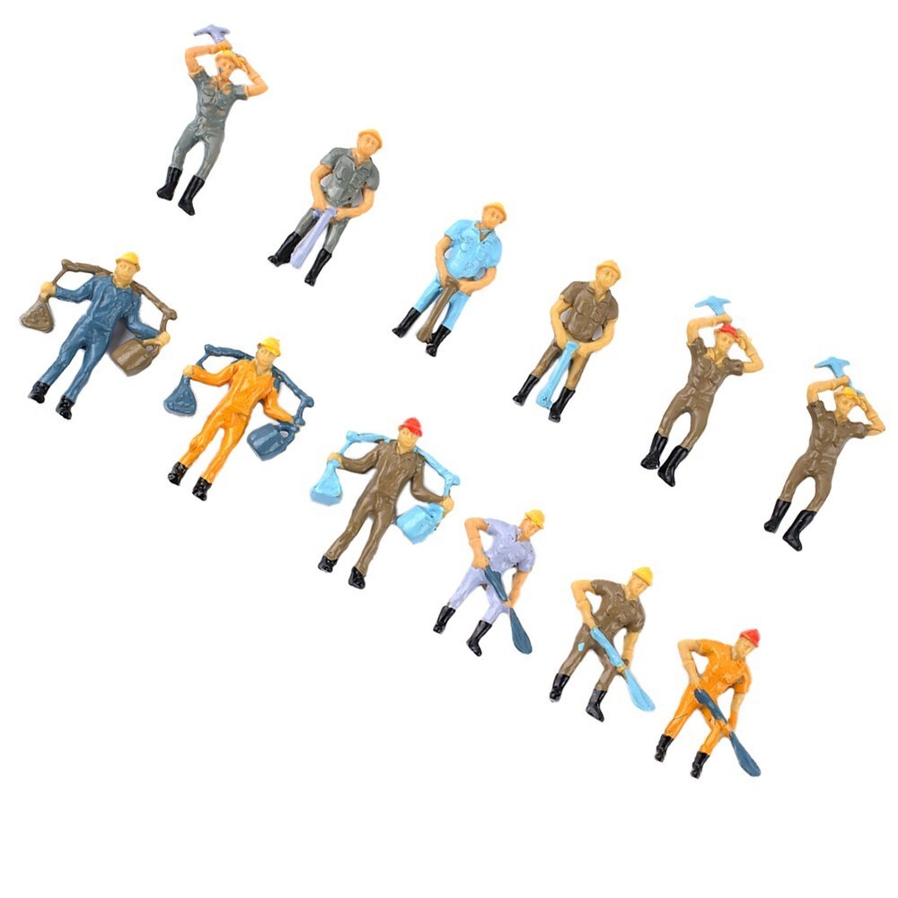 12* Railway Workers Figures Workers Figures Train Railway Worker People 4 Poses