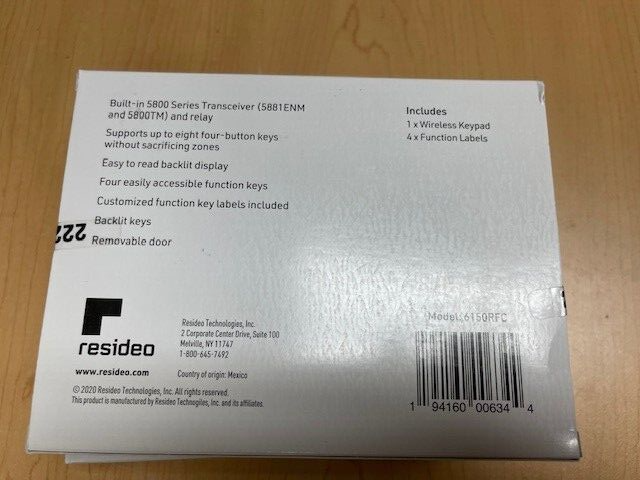 6150RFC Fixed English Keypad w/ Wireless Receiver 6150RF