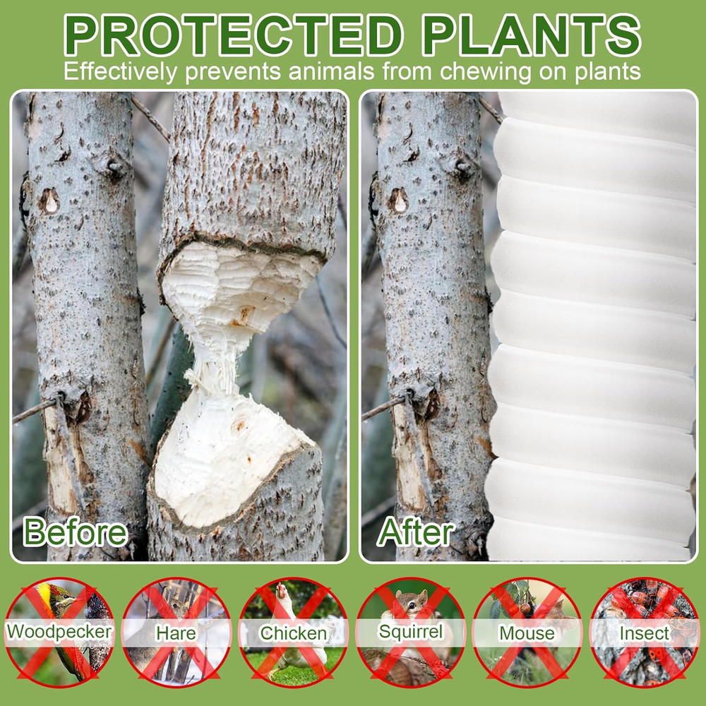 4 Pcs Tree Trunk Protector-2 Size Plastic Spiral Tree Guard Tree Trunk Protector