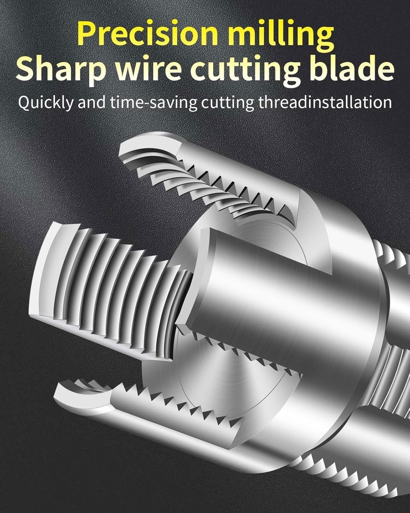 Dual-Function PVC Pipe Threader for Drill - 1/2'' & 3/4'' Compatible Tools