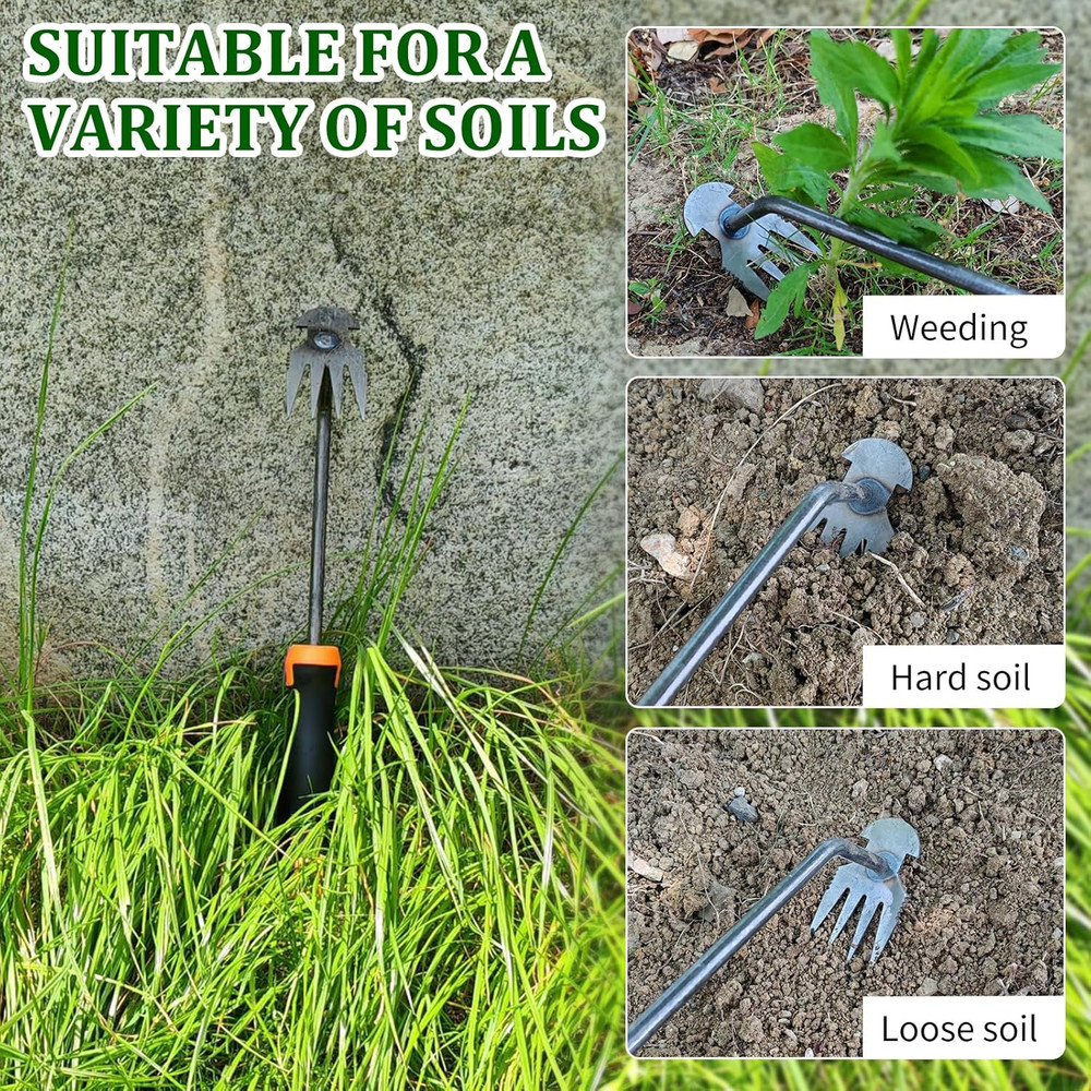 XIAONAN Weed Tool,Garden Weeder Puller Tool with Handle Manual Hand Weeder Tool