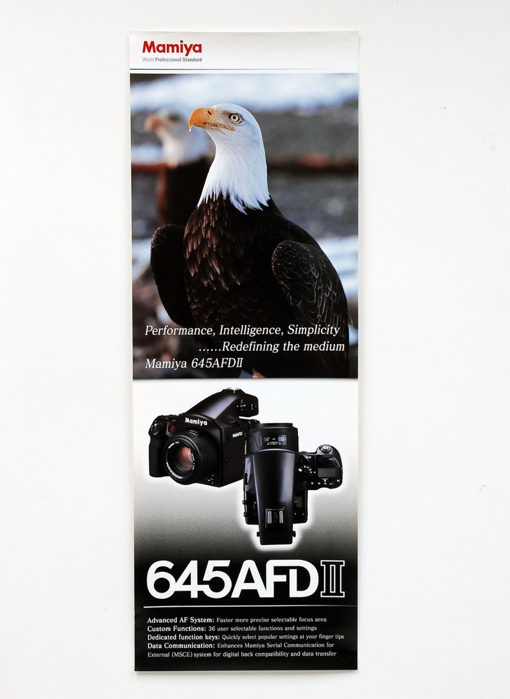 Mamiya AFD II CAMERA POSTER (printed by Mamiya Japan)