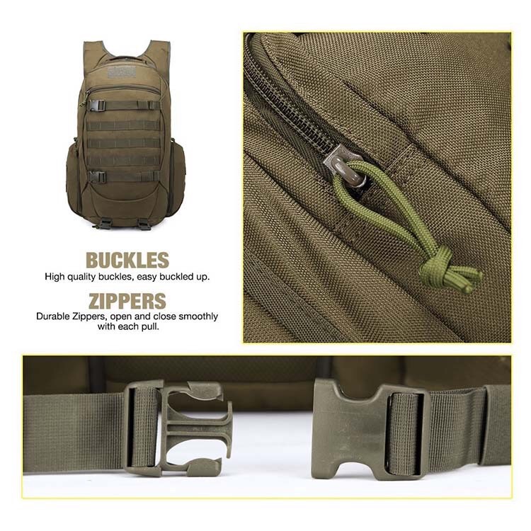 Tactical Backpack Day Pack Hiking Field Bug Out Bag w/ Molle System