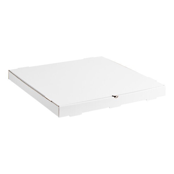 White Customizable Corrugated Plain Pizza Box Square 25 Bundle 24" x 24" x 2"