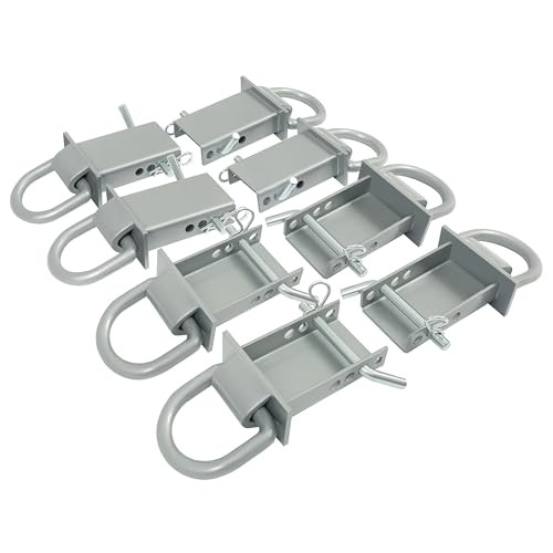 Adjustable Trailer Stake Pocket D Rings Compatible with Standard 2" x 4" Stake