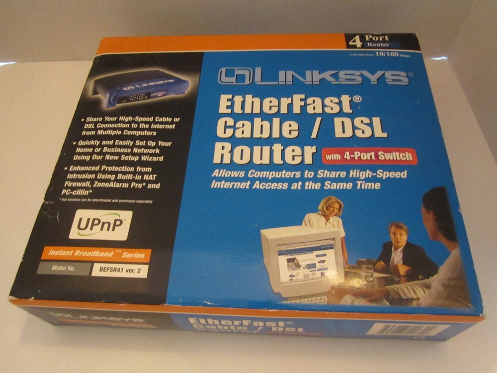 Linksys EtherFast Cable/DSL Router with 4-Port Switch BEFSR41 Version 2
