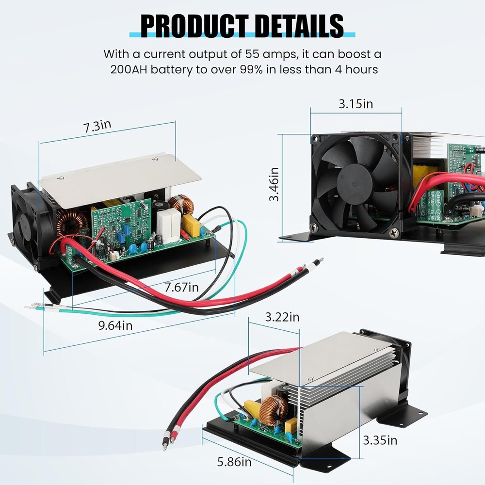RV Power Converter DC Main Board Assembly Unit for WF-8900-AD Series & Parallax