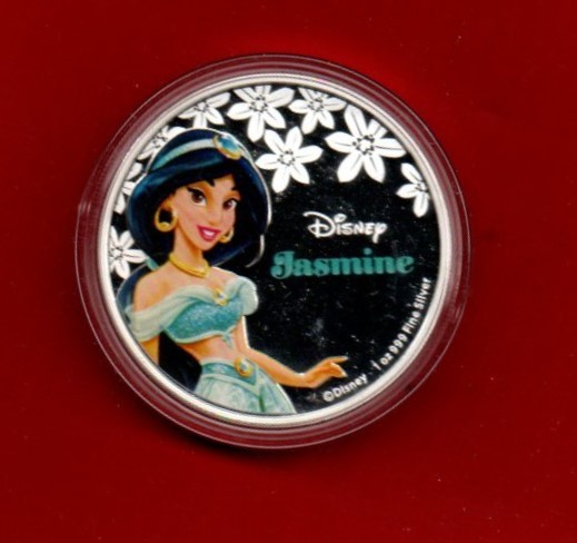 2015 Disney Jasmine Silver Coin Niue