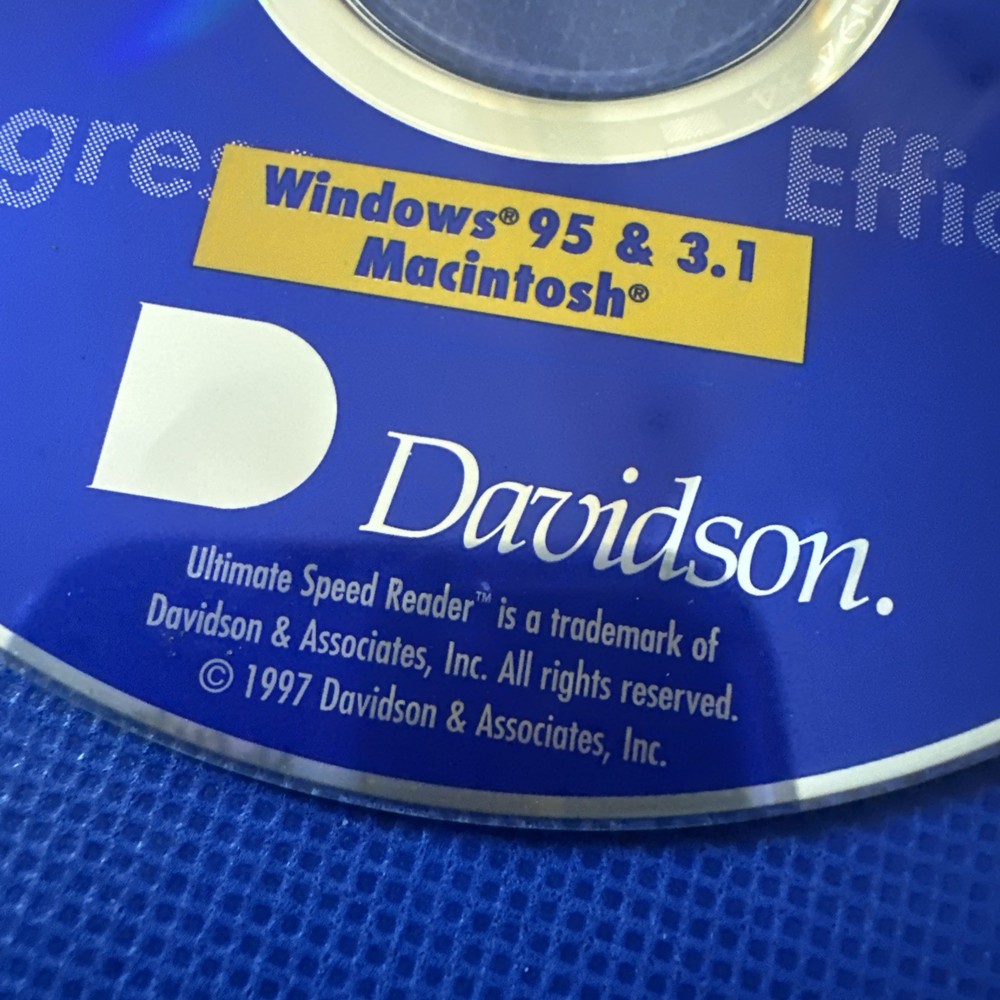 Vintage Ultimate Speed Reader training CD For Windows 95/Mac 3.1