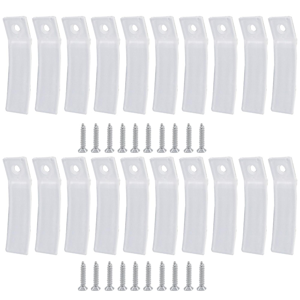 Joyangy 20Pcs Non-Slip Drawer Stops, Clear PVC Rectangular-60mm,