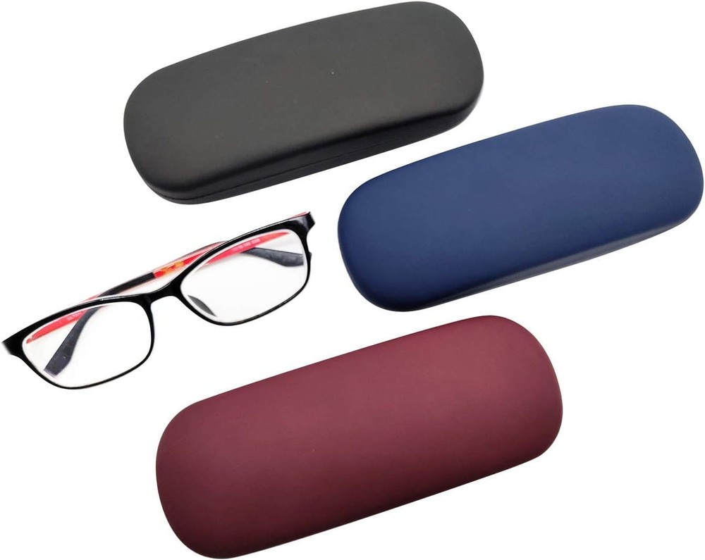 HSYMQ 3Pack Unisex Hard Shell Eyeglasses Protector Cases, Protective Case...
