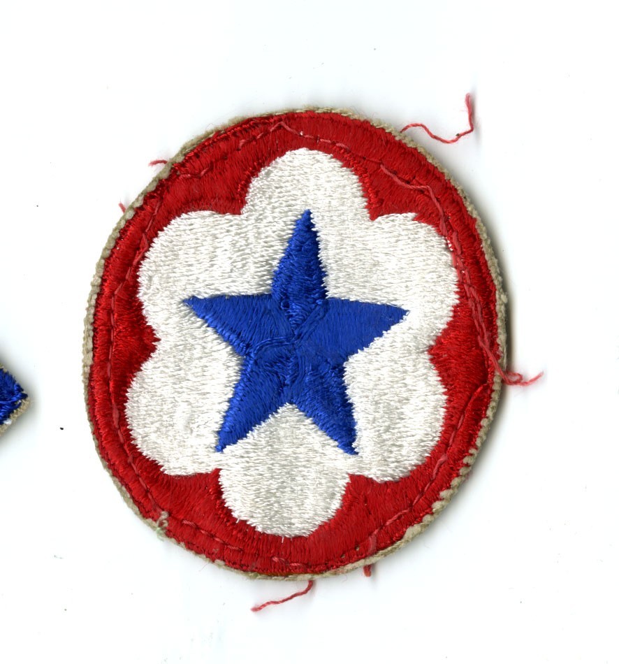 Army Service Forces White Back Patch WWII Vintage
