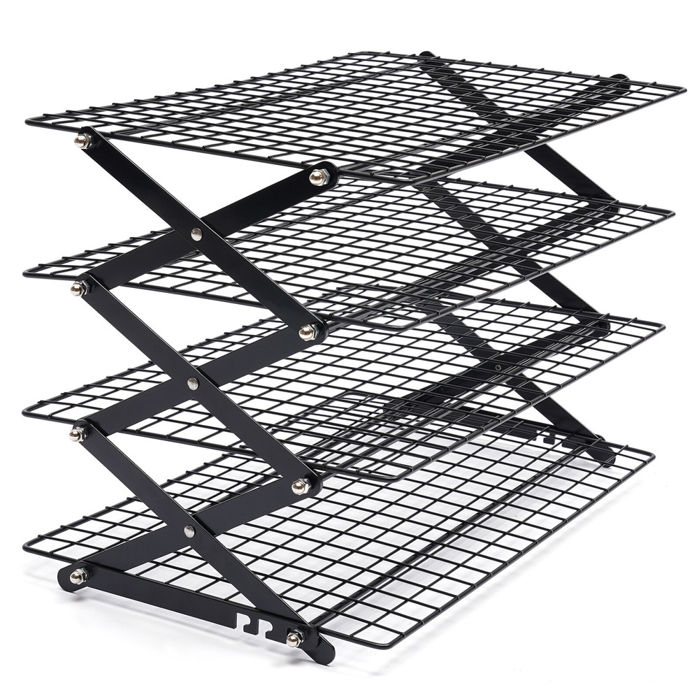 4 Tier Collapsible Cooling Rack Baking Cookie Rack Stackable Cooling Bakeware