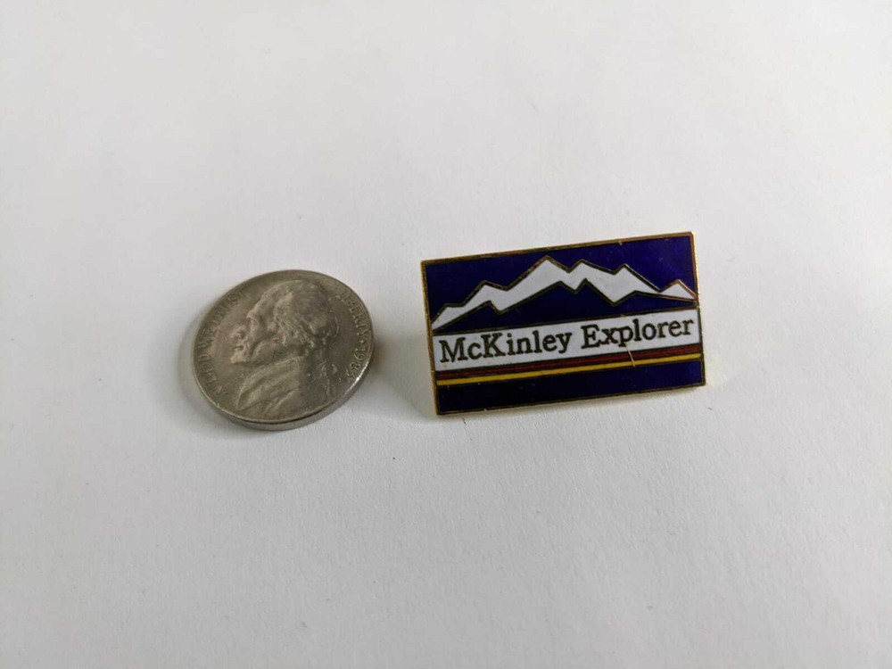 Vintage Enamel McKinley Explorer Pin