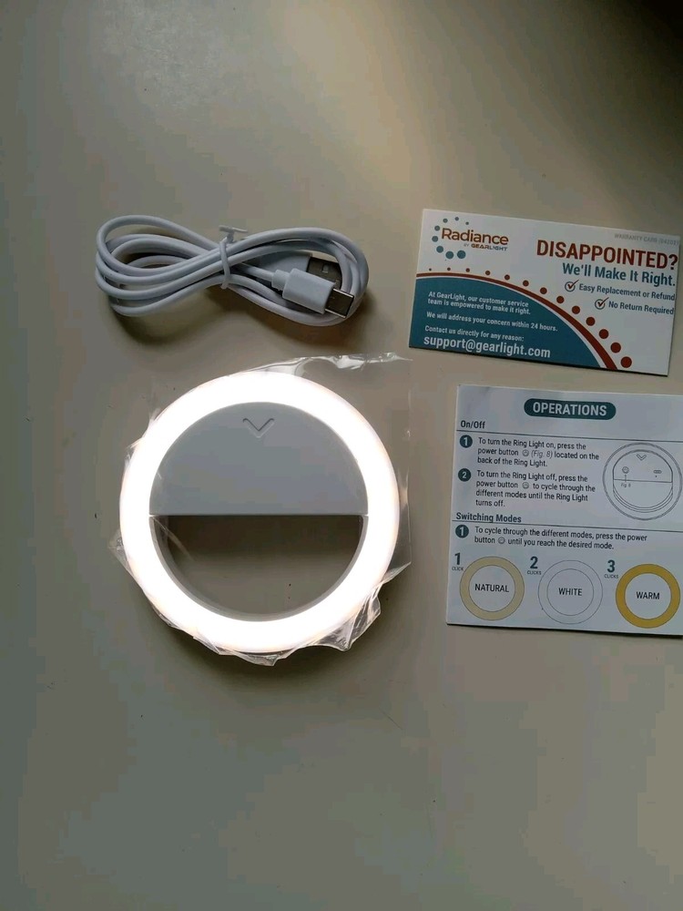 Gearlight Radiance Ring Light 3 Lighting Modes