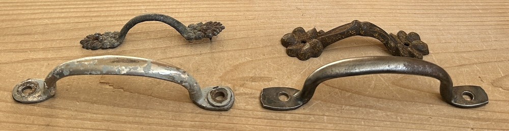 DS-222D–SIX (6) Different Antique Vintage Drawer Bin Pulls Handles