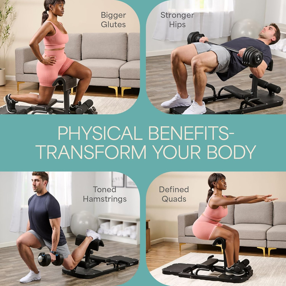 Hip Thrust Machine – Foldable Glute Bench Hip Thrust Platform – Booty Trainer fo