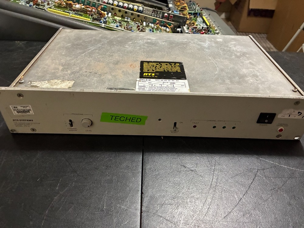 TELEX RTS TW INTERCOM SYSTEM POWER SUPPLY MODEL PS31